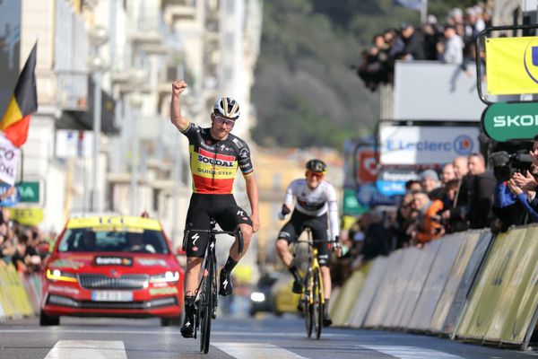 Le Belge Remco Evenepoel (Soudal Quick–Step) remporte ce dimanche la dernière étape du Paris Nice sur la Prom.