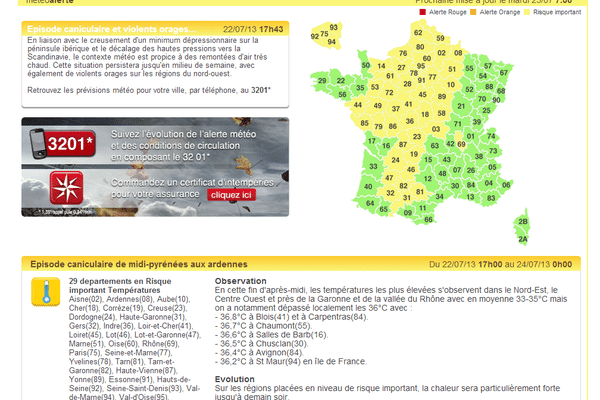 Carte Météo France