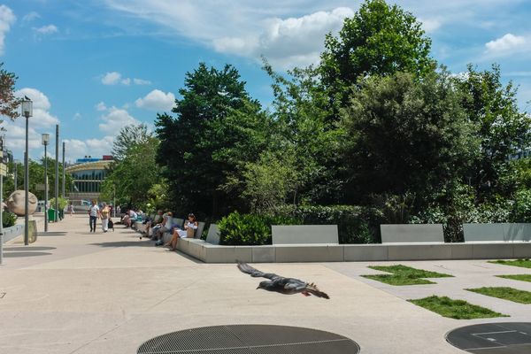 Le nouveau jardin des Halles, à Paris.