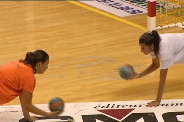 Un entraînement physique mais avec ballons quand même pour les filles de l'ESB