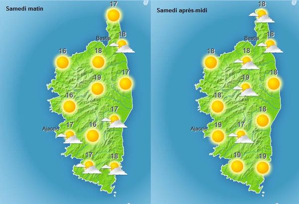 carte meteo corse La météo de ce samedi 18 avril