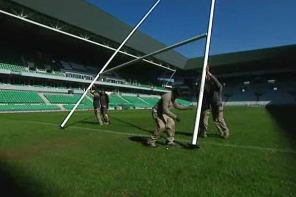 Le Chaudron se pare des ses atours rugbystiques... Avant l'affrontement, samedi à 16h15, entre l'ASM et les Sarracens.