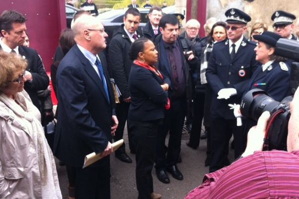 Le ministre de la Justice Christiane Taubira à la maison d'arrêt de Lure