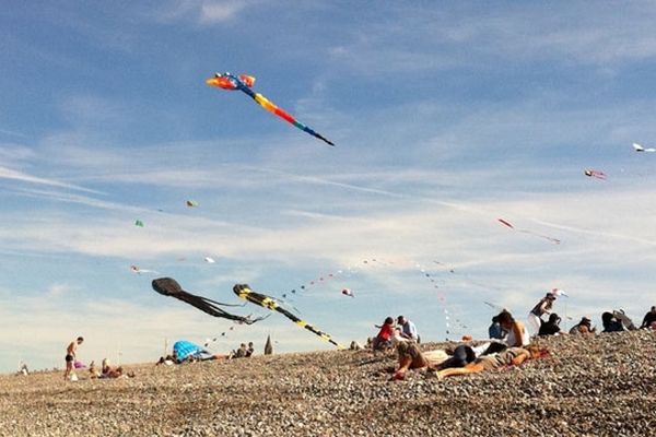 La plage de Dieppe samedi 8 septembre