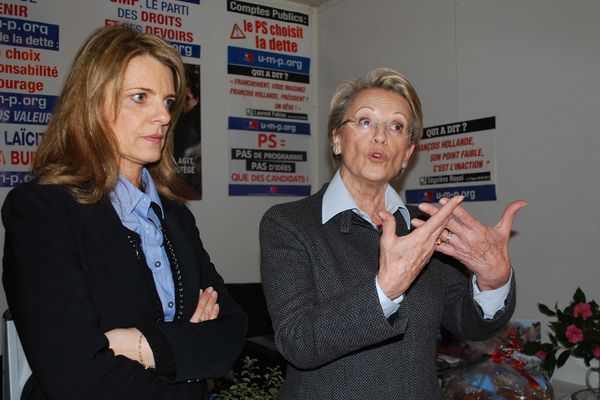 09/02/2012 : inauguration de la permanence de Valérie Garcia, candidate aux élections législatives, en présence de Michèle Alliot-Marie, vice-présidente de l'UMP