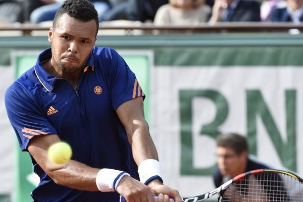 Tsonga lors du premier tour de Roland-Garros 2014