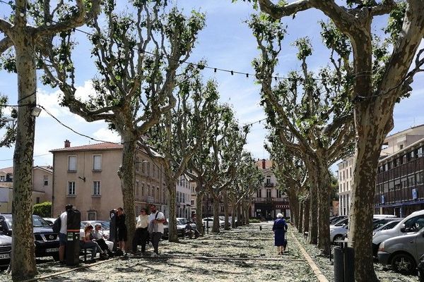 Romans-sur-Isère au lendemain du déluge de grêle qui s'est abattu sur la région et notamment le nord de la Drôme