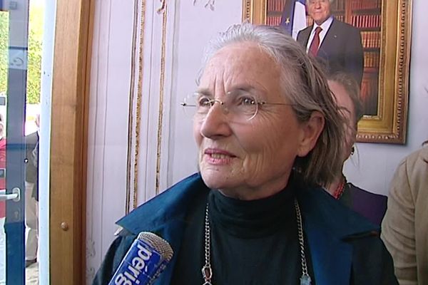 Danièle Mazet-Delpeuch en 2012 au Buisson-de-Cadouin, lors de la présentation officiel du film "Les Saveurs du Palais" avec Catherine Frot