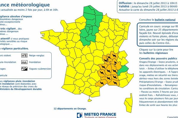 La région est particulièrement concernée par l'alerte vigilance.