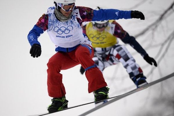 Tony Ramoin au premier plan lors de JO de Sochi.