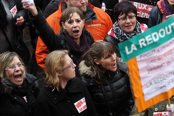 Manifestation de salariés de La Redoute à Lille, le 7 novembre dernier. 