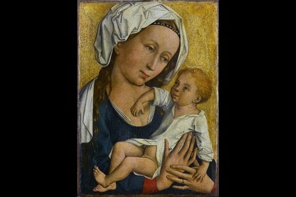 « La Vierge à l’enfant », attribué au peintre flamand Robert Campin (1375-1444), né à Valenciennes.