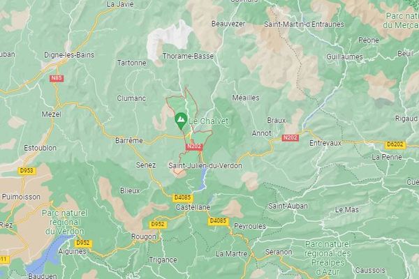 L'accident de parapente a eu lieu sur la commune de Saint-André-les-Alpes.