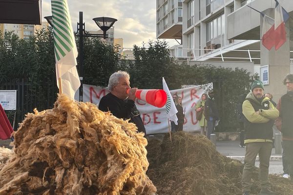 Les agriculteurs des Alpes-Maritimes ont déversé du fumier et de la laine devant le centre administratif tôt ce jeudi matin.