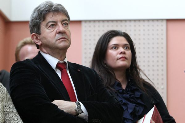 Jean-Luc Mélenchon et son avocate Raquel Garrido.