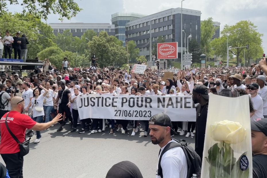 White March Tribute to Nahel: Tensions and Violence Erupt in Nanterre