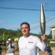 Jérôme Bernard, premier porteur de la flamme olympique à Revel, en Haute-Garonne, le 17 mai 2024.