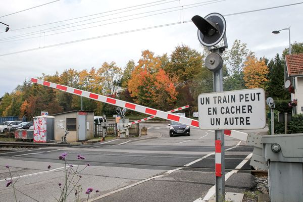 Illustration de passage à niveau