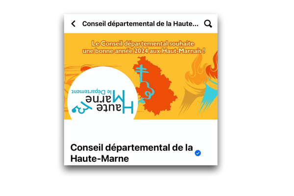 Le logo du conseil départemental de la Haute-Marne est à l'envers sur les réseaux sociaux pour afficher son soutien aux agriculteurs.