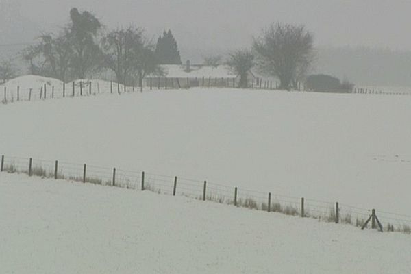 Une journée de neige en Haute-Normandie.