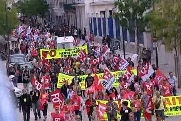 La manifestation du 10 septembre 2013 contre la réforme des retraites à Poitiers