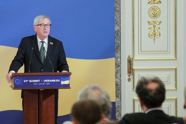 Jean-Claude Junker lors du sommet européen en Ukraine (8 juillet 2019)