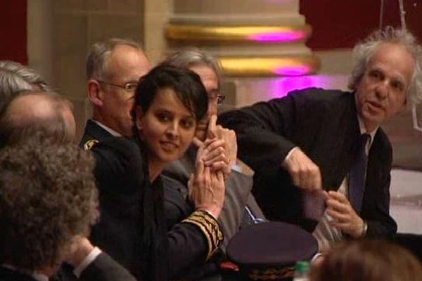 Najat Vallaud-Belkacem et Alain Beretz, président de l'Université de Strasbourg