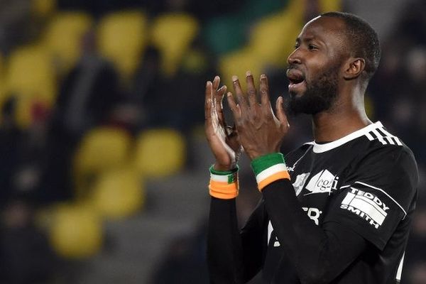 Lacina Traoré sous les couleurs d'Amiens, en février 2018