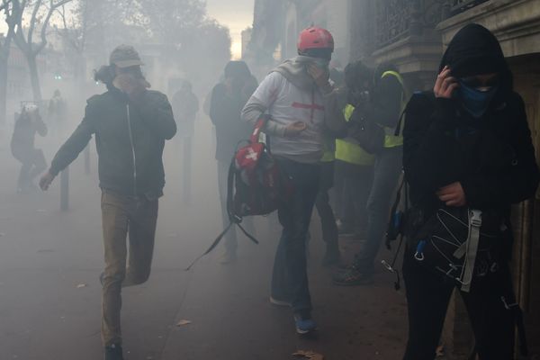 Lors de la manifestation du 15 décembre à Toulouse