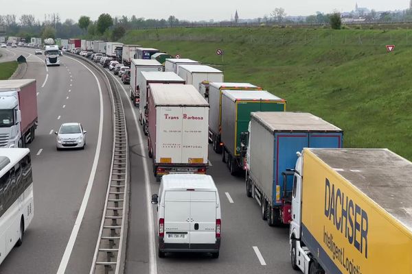 L'opération escargot a débuté ce matin sur l'A35.