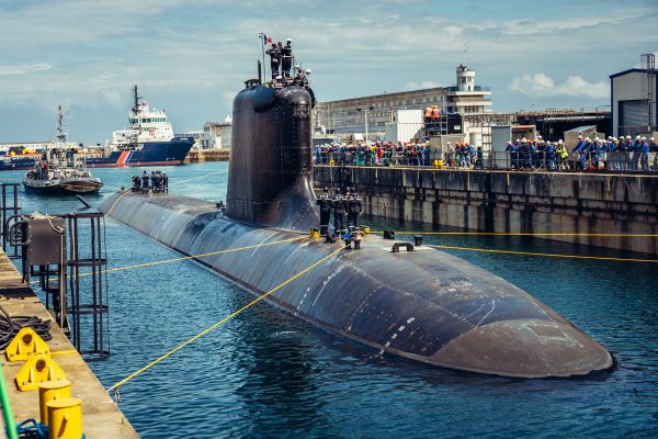 Le sous-marin nucléaire d'attaque Tourville est sorti en mer pour la première fois, le 12 juillet 2024.
