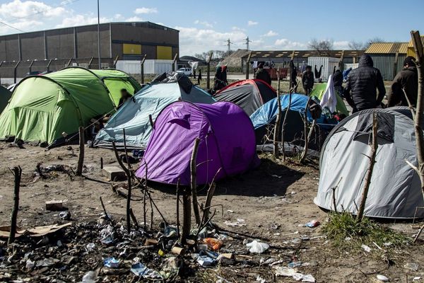 Un camp de migrants à Calais.