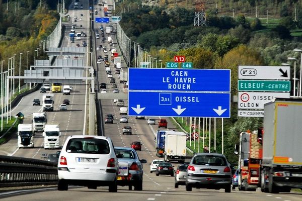 Collision sans gravité ce jeudi matin sur l'A13 dans le sens Paris-Caen