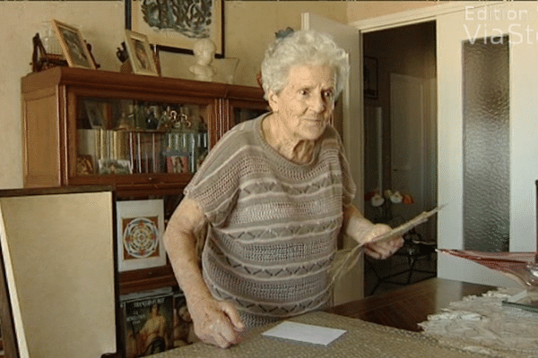 Marie-Antoinette Alfonsi, dans son appartement à Bastia