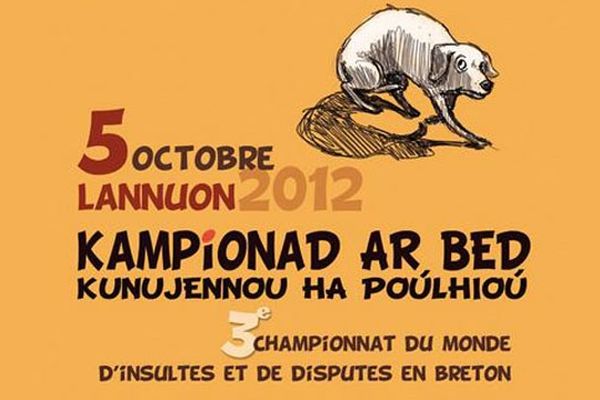 Affiche du Championnat du Monde d'insultes et de disputes en breton