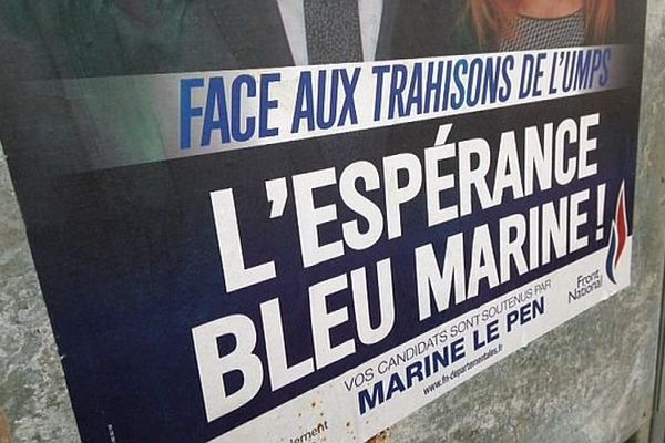 Affiche électorale du FN - mars 2015.