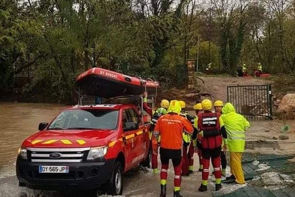 Des pompiers de la région Occitanie, mobilisés dans les Alpes-Maritimes.