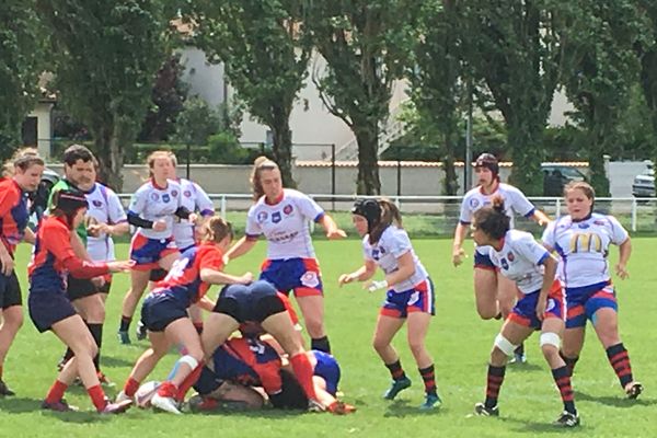 Demi-finale du championnat de Fédérale 1 de rugby féminin entre Bruges-Blanquefort et Limoges, dimanche 13 mai 2018 à La Couronne (16)