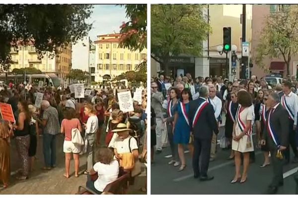 Un rassemblement a eu lieu à Nice en fin de matinée, une marche silencieuse est en cours à Cagnes-sur-mer.