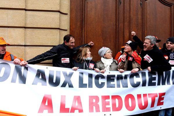 Les salariés de la Redoute, le 22 novembre à Paris.