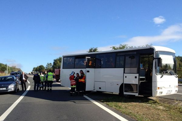 Plan rouge à Uzerche, sur l'autoroute A 20 après une simulation d'accident par la préfecture de la Corrèze