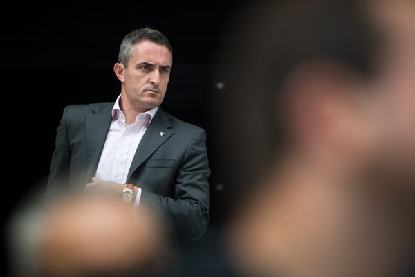 Stéphane Ravier lors de l'inauguration du Stade Vélodrome.