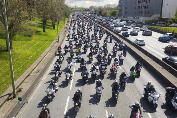 Une manifestation de motards (image d'illustration).