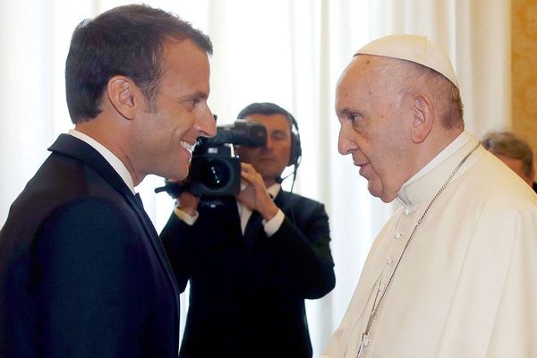 E.Macron en visite pour la première fois au Vatican, 26 juin 2018