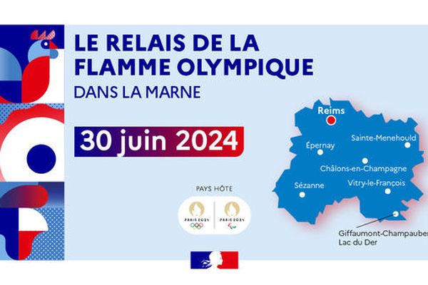 La Flamme olympique passera dans le département de la Marne le dimanche 30 juin.