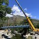 Le pont provisoire de Baliri, à Corte, a été installé mercredi 5 juin.