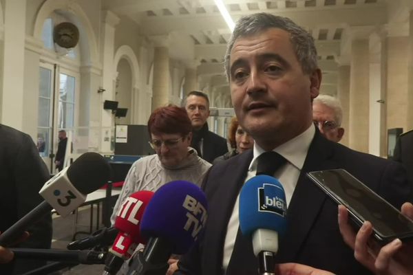 Gérald Darmanin à Amiens, mercredi 25 décembre 2024, pour sa première visite officielle en tant que ministre de la Justice.