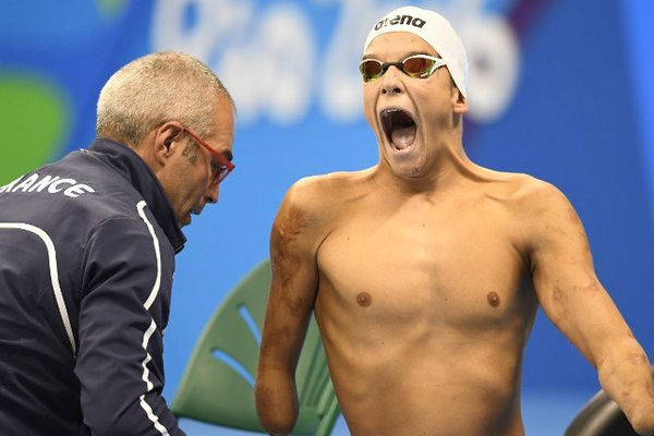 Théo Curin se prépare avant la finale à Rio le 8 septembre 2016. 
