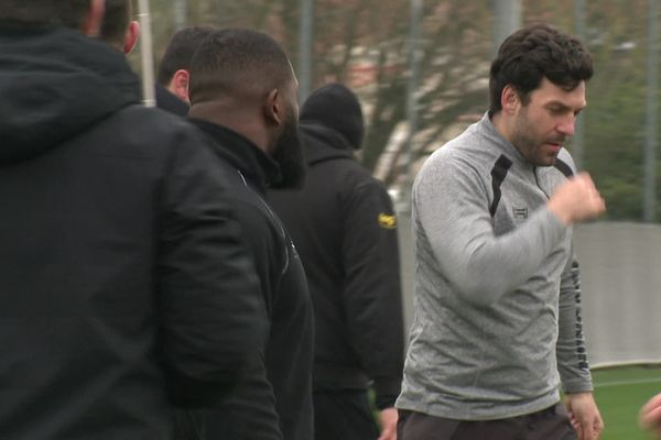 A l'entraînement cette semaine, Kevin Gourdon s'apprête à jouer son 200ème match pour La Rochelle.