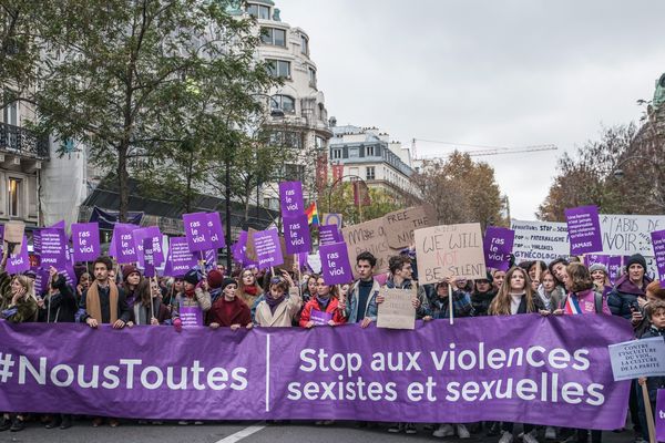 Manifestation contre les violences faites aux femmes du 22 novembre 2019 à Paris.